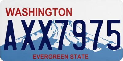 WA license plate AXX7975