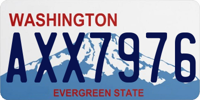WA license plate AXX7976