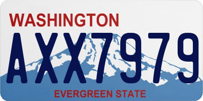 WA license plate AXX7979