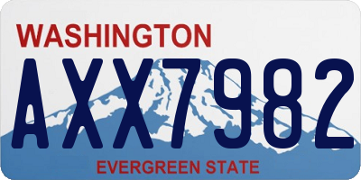 WA license plate AXX7982