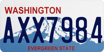 WA license plate AXX7984