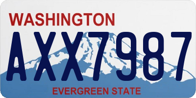 WA license plate AXX7987