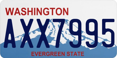 WA license plate AXX7995