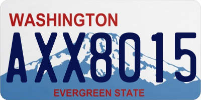 WA license plate AXX8015