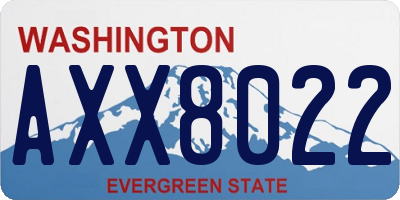 WA license plate AXX8022