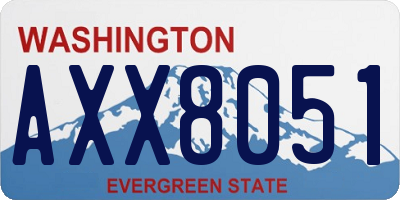 WA license plate AXX8051