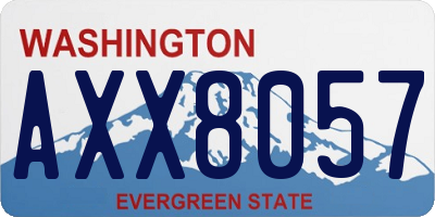 WA license plate AXX8057