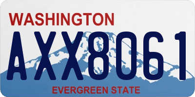 WA license plate AXX8061
