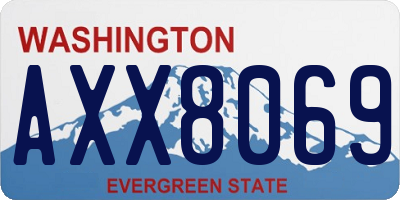 WA license plate AXX8069
