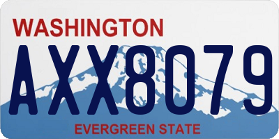 WA license plate AXX8079