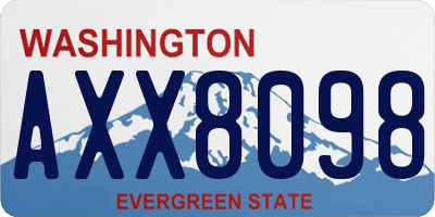 WA license plate AXX8098