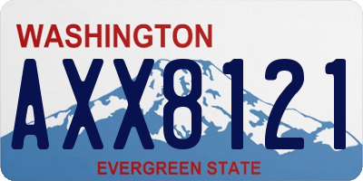 WA license plate AXX8121