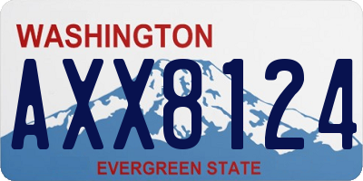 WA license plate AXX8124