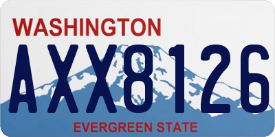 WA license plate AXX8126
