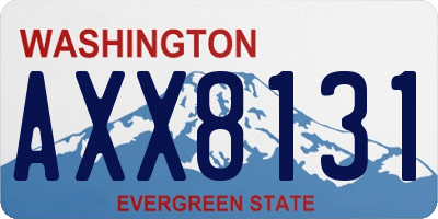 WA license plate AXX8131