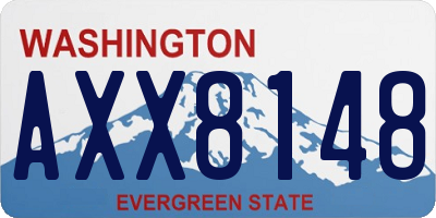 WA license plate AXX8148