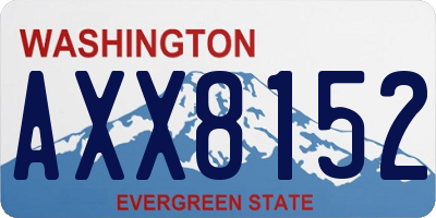WA license plate AXX8152