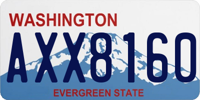 WA license plate AXX8160
