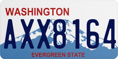 WA license plate AXX8164