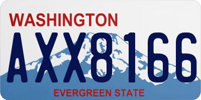 WA license plate AXX8166