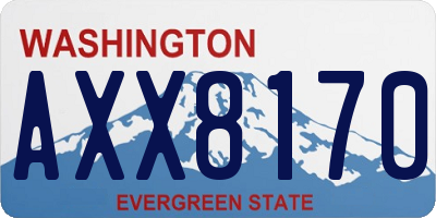 WA license plate AXX8170