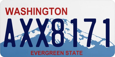 WA license plate AXX8171