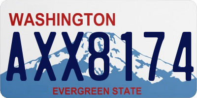 WA license plate AXX8174