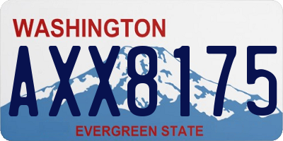 WA license plate AXX8175