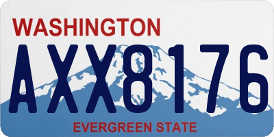 WA license plate AXX8176