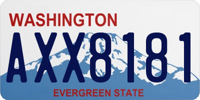 WA license plate AXX8181