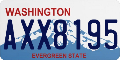 WA license plate AXX8195