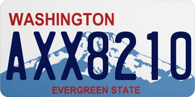 WA license plate AXX8210