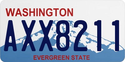WA license plate AXX8211