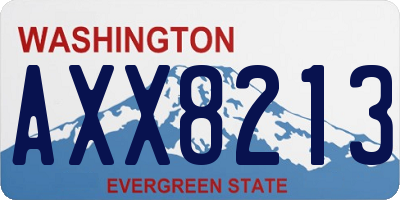 WA license plate AXX8213