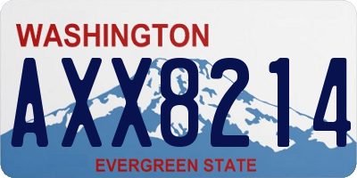 WA license plate AXX8214