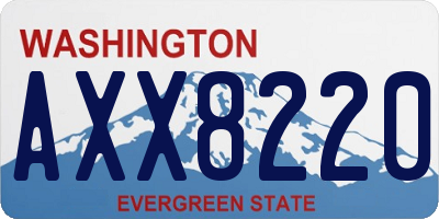 WA license plate AXX8220