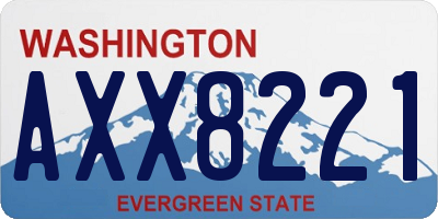 WA license plate AXX8221