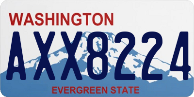 WA license plate AXX8224