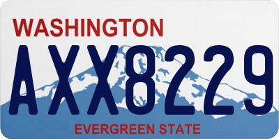 WA license plate AXX8229
