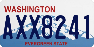 WA license plate AXX8241