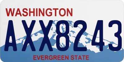 WA license plate AXX8243