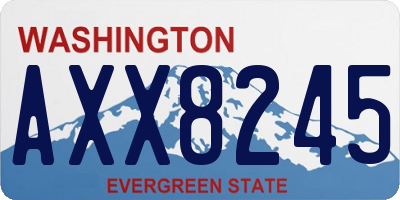 WA license plate AXX8245