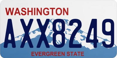 WA license plate AXX8249