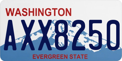WA license plate AXX8250