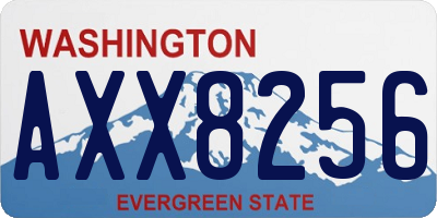 WA license plate AXX8256