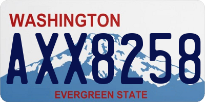 WA license plate AXX8258