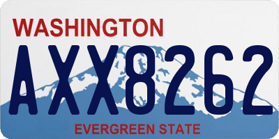 WA license plate AXX8262