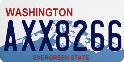 WA license plate AXX8266