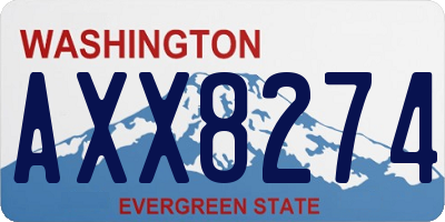 WA license plate AXX8274