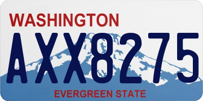 WA license plate AXX8275